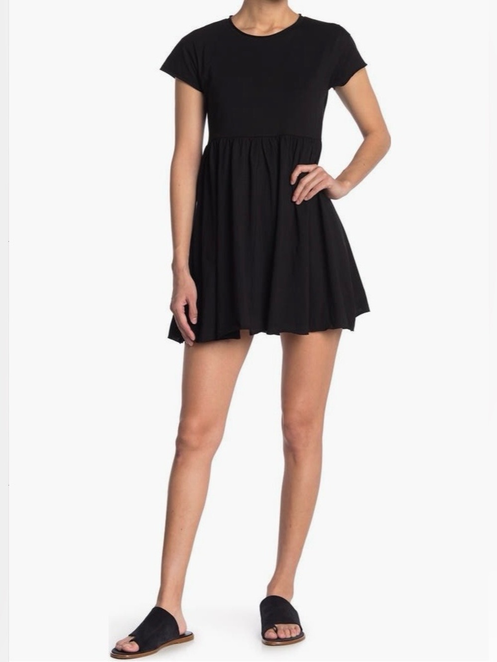 NWOT Abound Large Black Short Sleeve Mini Dress